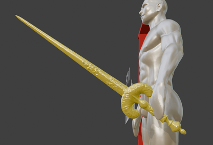 Ornamental Straight Sword Non functional Durable Plastic Replica Cosplay Piece