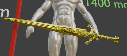 Ordovis Greatsword Miniature, ABS Resin, 325mm Display Option