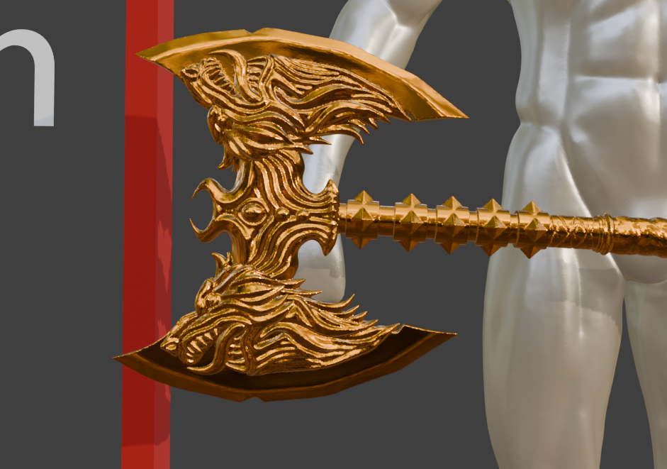 Rueful Axe Non functional Durable Plastic Replica Cosplay Piece