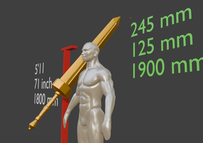 The Great Sword Guts Sword Non functional Durable Plastic Replica Cosplay Piece