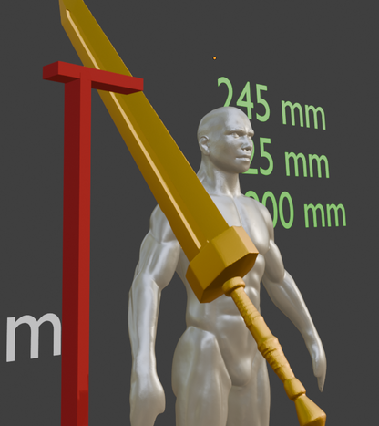 The Great Sword Guts Sword Non functional Durable Plastic Replica Cosplay Piece