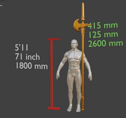 Banished Knight's Halberd Non functional Durable Plastic Replica Cosplay Piece