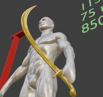 Bandit's Curved Sword Non functional Durable Plastic Replica Cosplay Piece