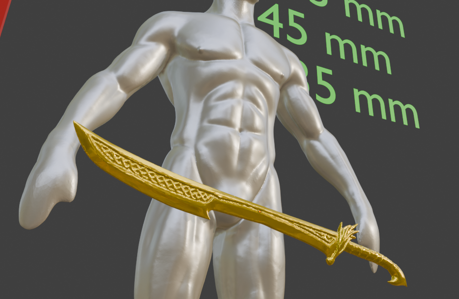 Nordic Short Sword Non functional Durable Plastic Replica Cosplay Piece