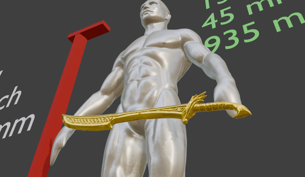 Nordic Sword Miniature, Short Design ABS Resin, 1:2 to 1:16 Scale