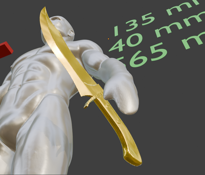 Miniature Dagger Prop, Great Format Miniature, 1:2 to 1:16 Scale
