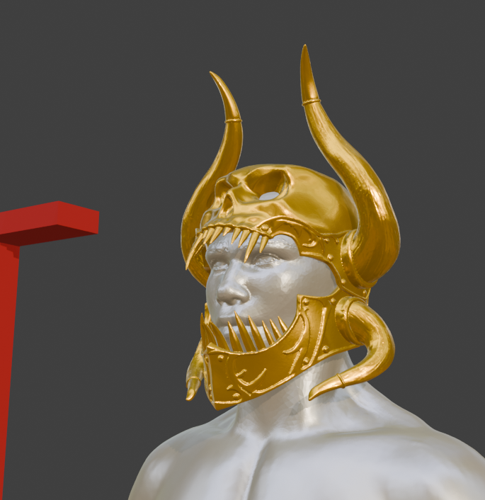 Sarevok Helmet Miniature, ABS Resin, Display or Tabletop Game Option