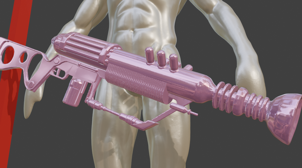Fallout LAER Rifle Replica, Realistic Miniature Size, 1:2 to 1:16 Scales