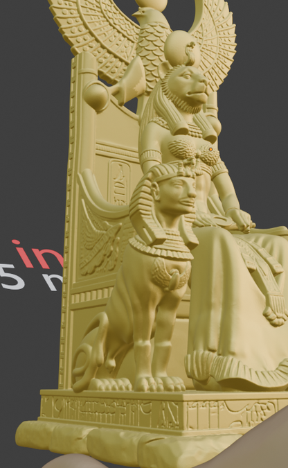 Bastet Cat Statue, Ancient Egyptian Goddess of Cats, Handmade Resin Sculpture