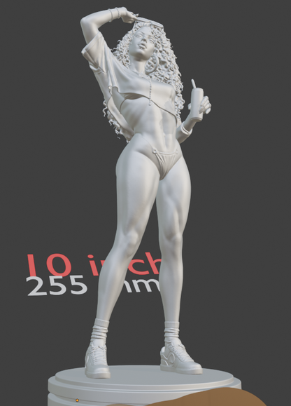 Female Gamer Bust, Miami Crime Game Inspired Cover Girl Statue, Collector Display Decor