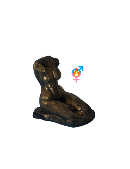 Transgender Art Statue, Handcrafted Kneeling Figure, 3D Printed