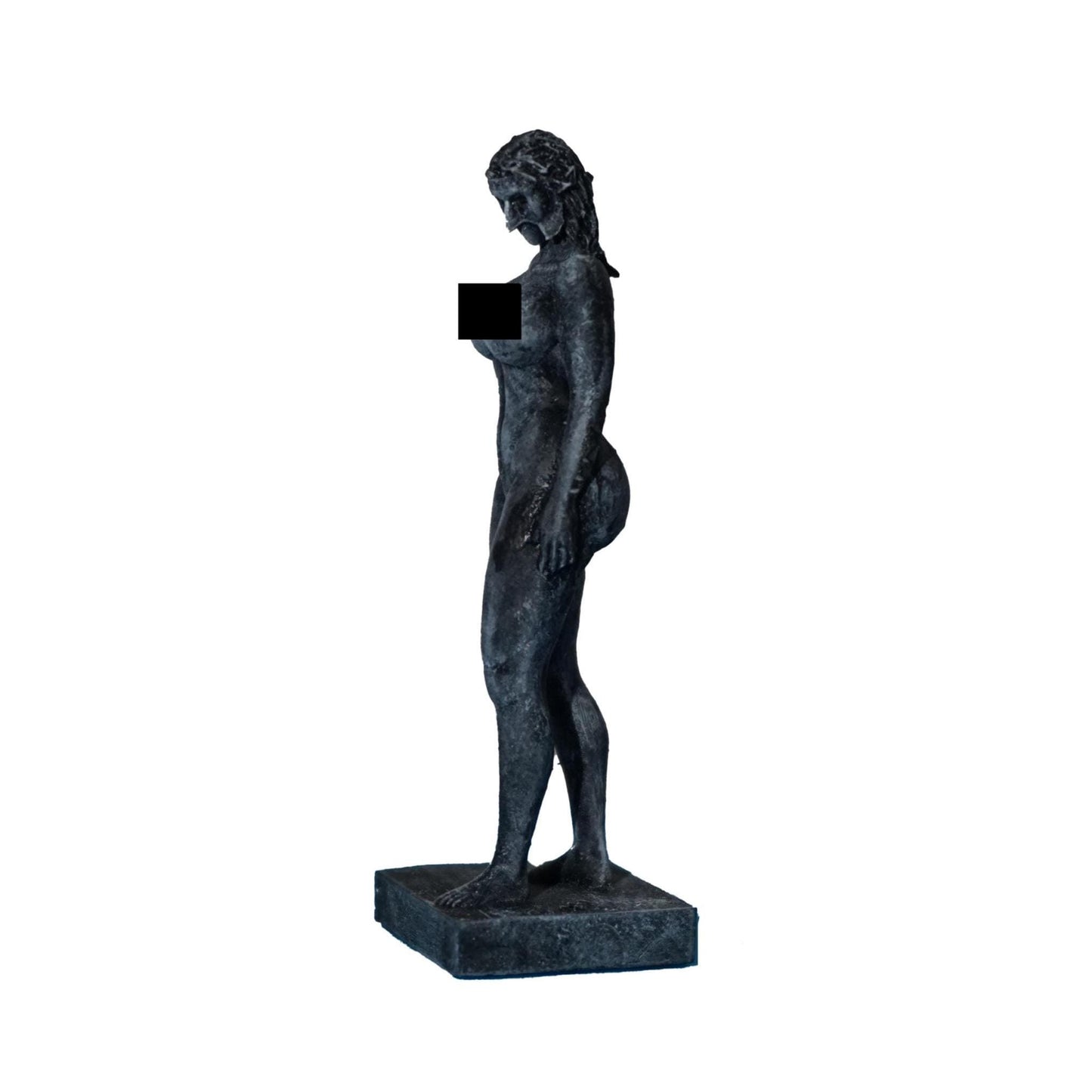Watcher of the Night – Nude Woman in Owl Mask Statue