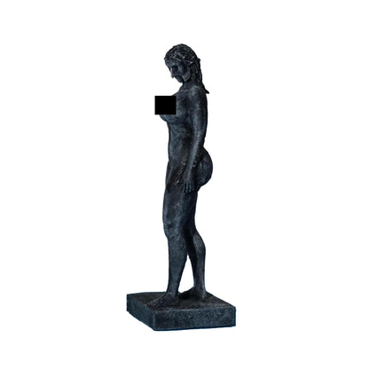 Watcher of the Night – Nude Woman in Owl Mask Statue