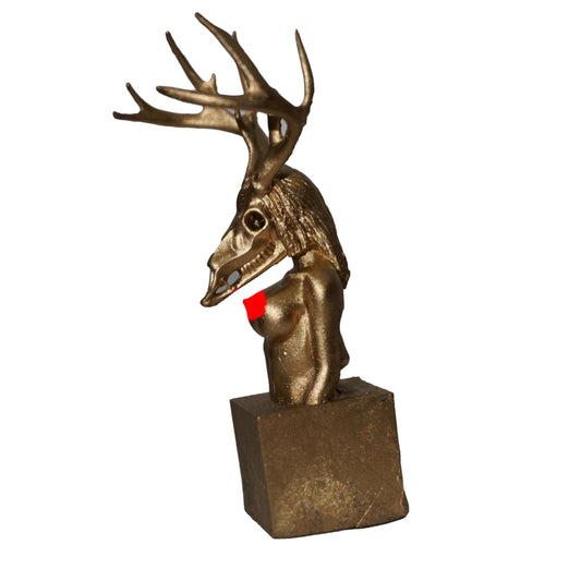 Deer Skull Sculpture, Wilderness Within Muse | Artful Home Decor