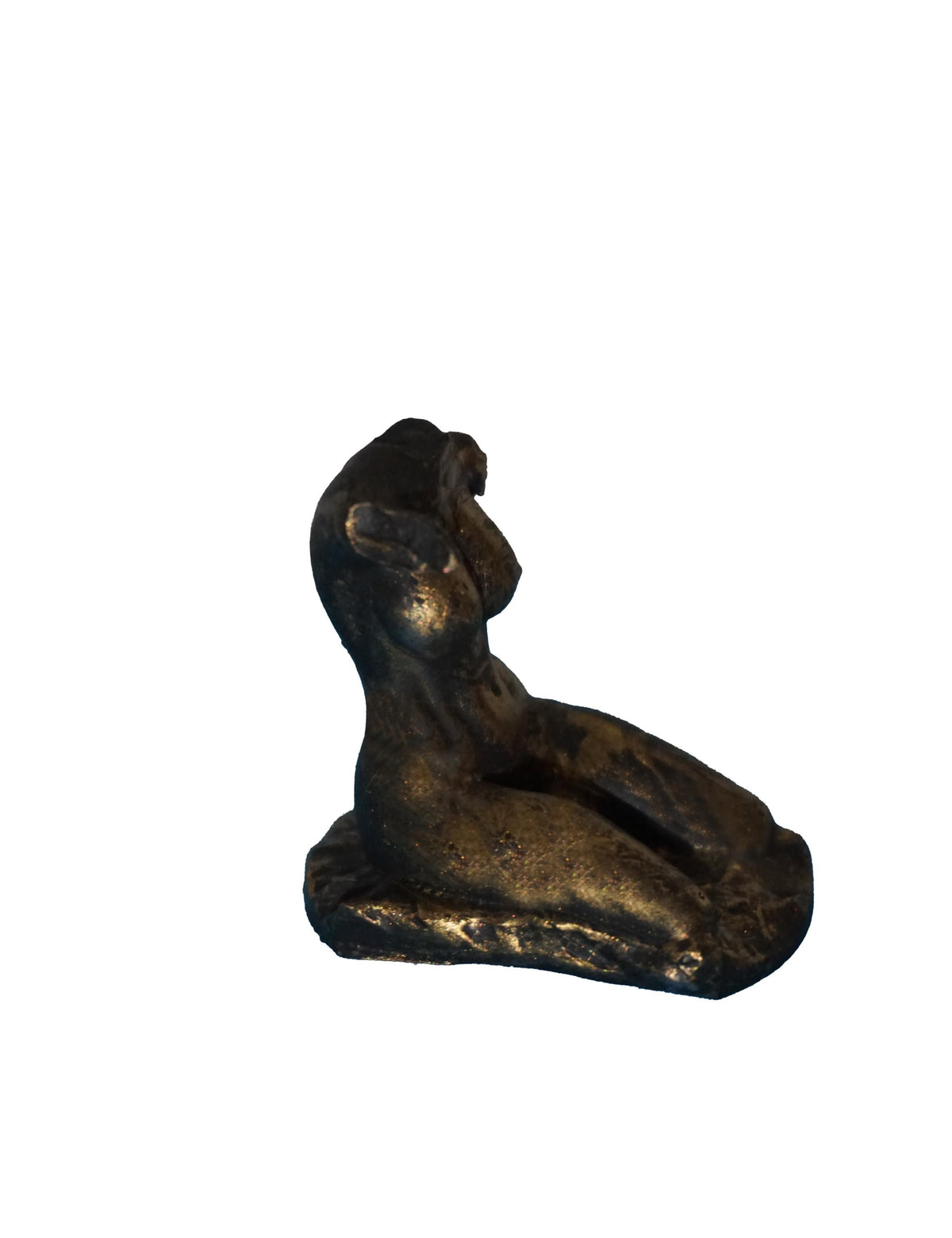 Moment Of Reflection Statue, Antique Gold Finish, Organic Pla