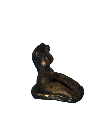 Moment Of Reflection Statue, Antique Gold Finish, Organic Pla