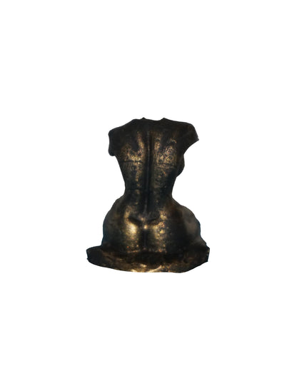 Moment Of Reflection Statue, Antique Gold Finish, Organic Pla