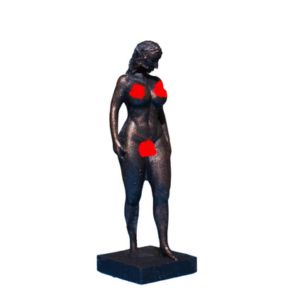 Watcher of the Night – Nude Woman in Owl Mask Statue