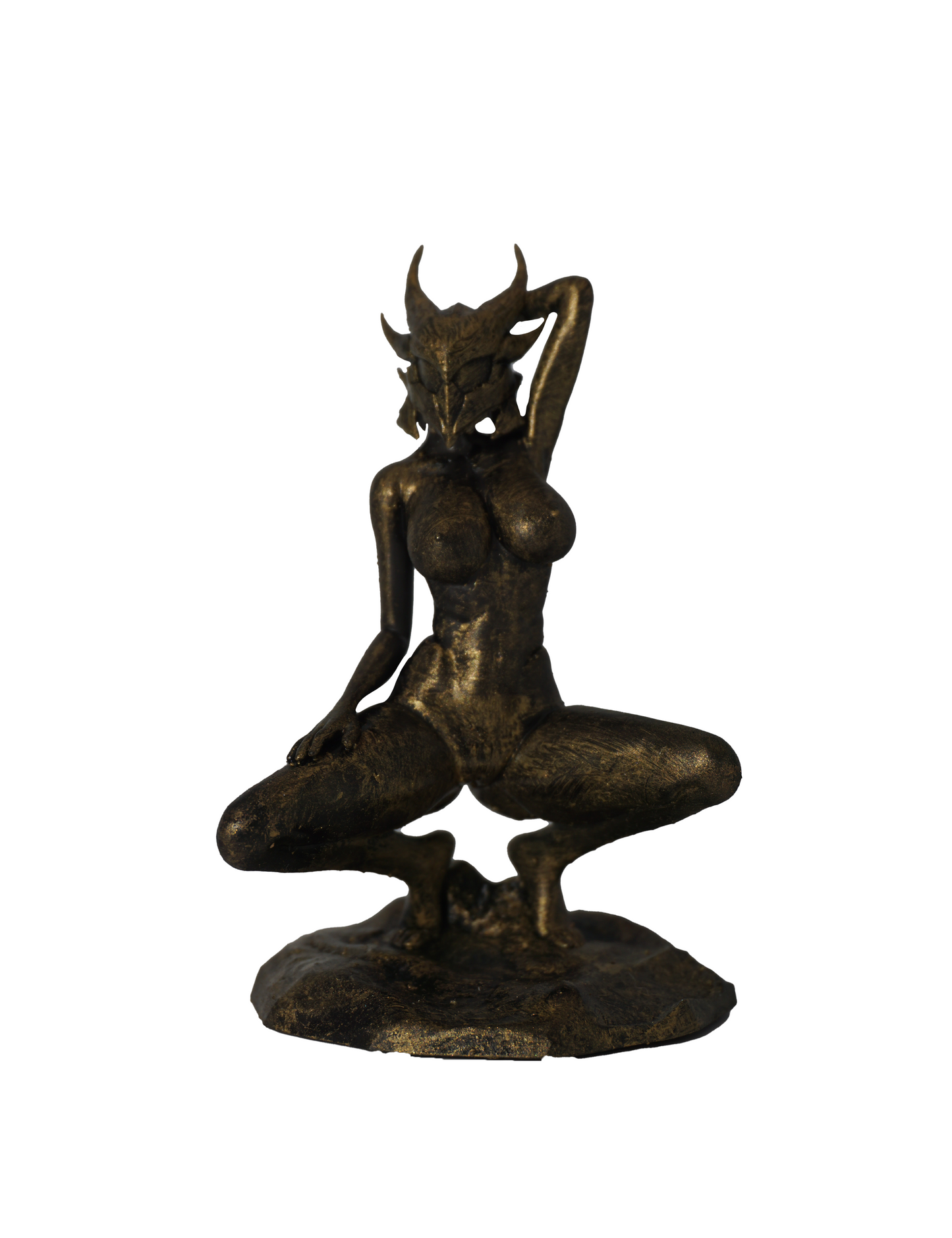 Daedric Dragon Hunter Woman Statue Mature Version