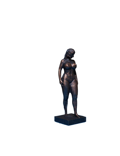 Watcher of the Night – Nude Woman in Owl Mask Statue