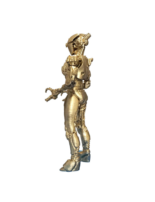 Dark Sci Fi Robot Figurine, Assaultron 3D Printed Statue