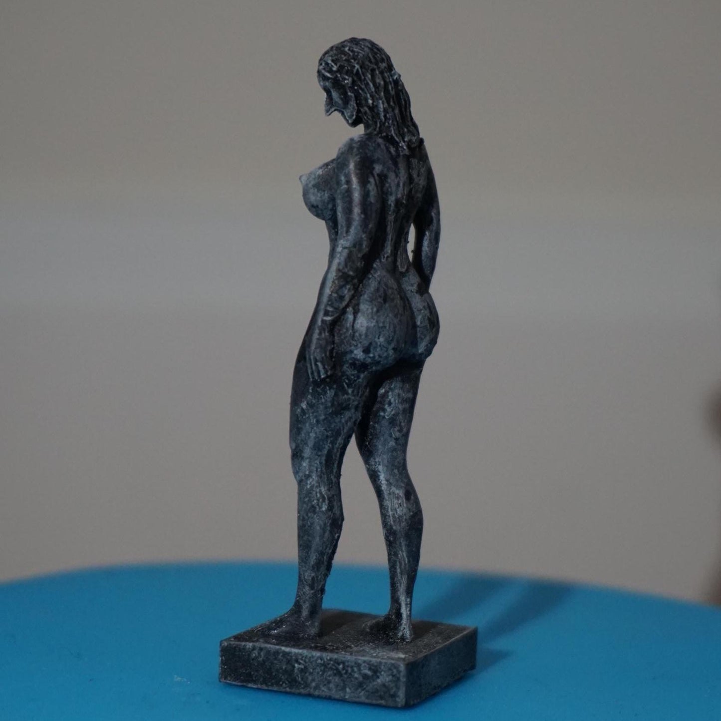 Watcher of the Night – Nude Woman in Owl Mask Statue