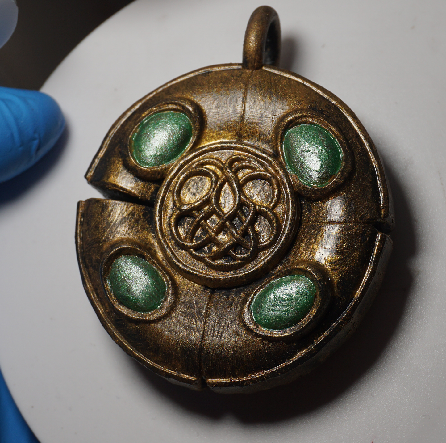 Viridian amber Talisman Jewelry piece