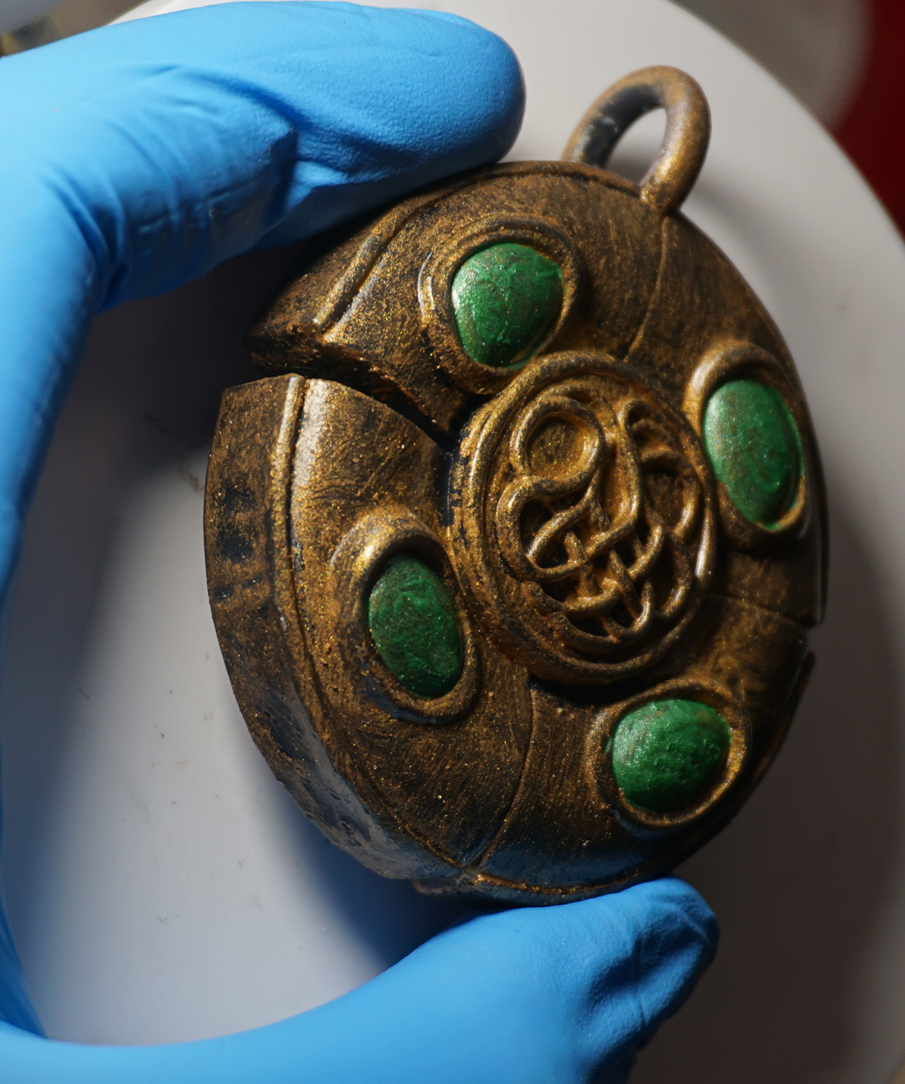 Viridian amber Talisman Jewelry piece