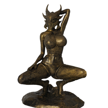 Daedric Dragon Hunter Woman Statue