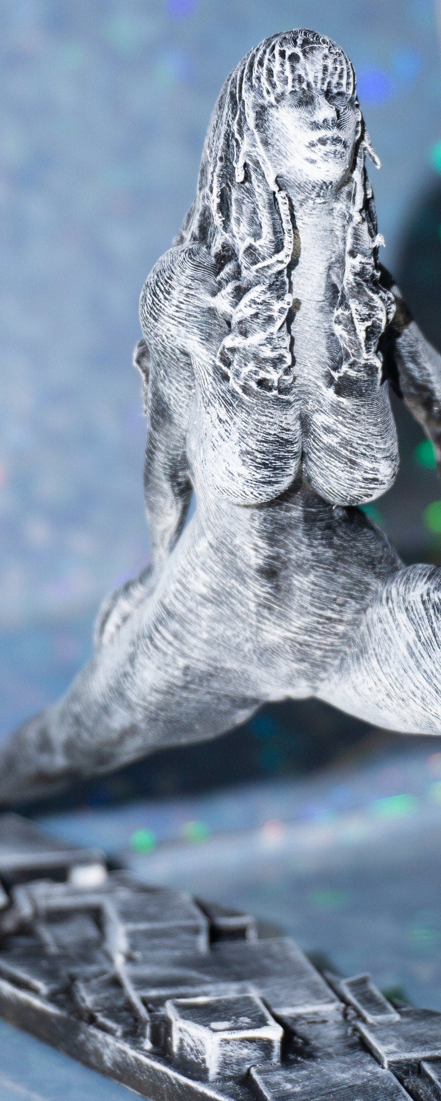 Female Yoga Figurine, Lizard Pose Statue, 3D Printed PLA