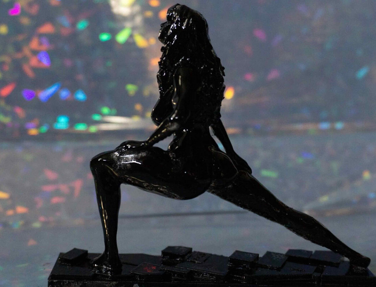 Female Yoga Figurine, Lizard Pose Statue, 3D Printed PLA