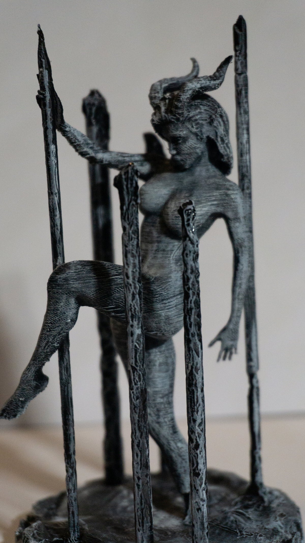 Succubus Figurine Statue, Female Pole Dancing Design