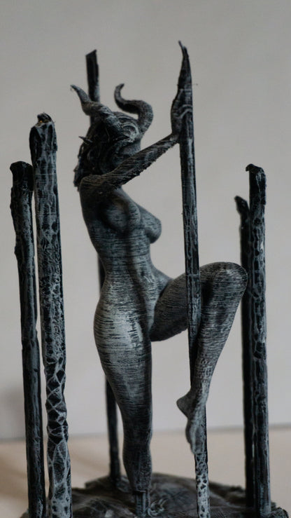 Succubus Figurine Statue, Female Pole Dancing Design