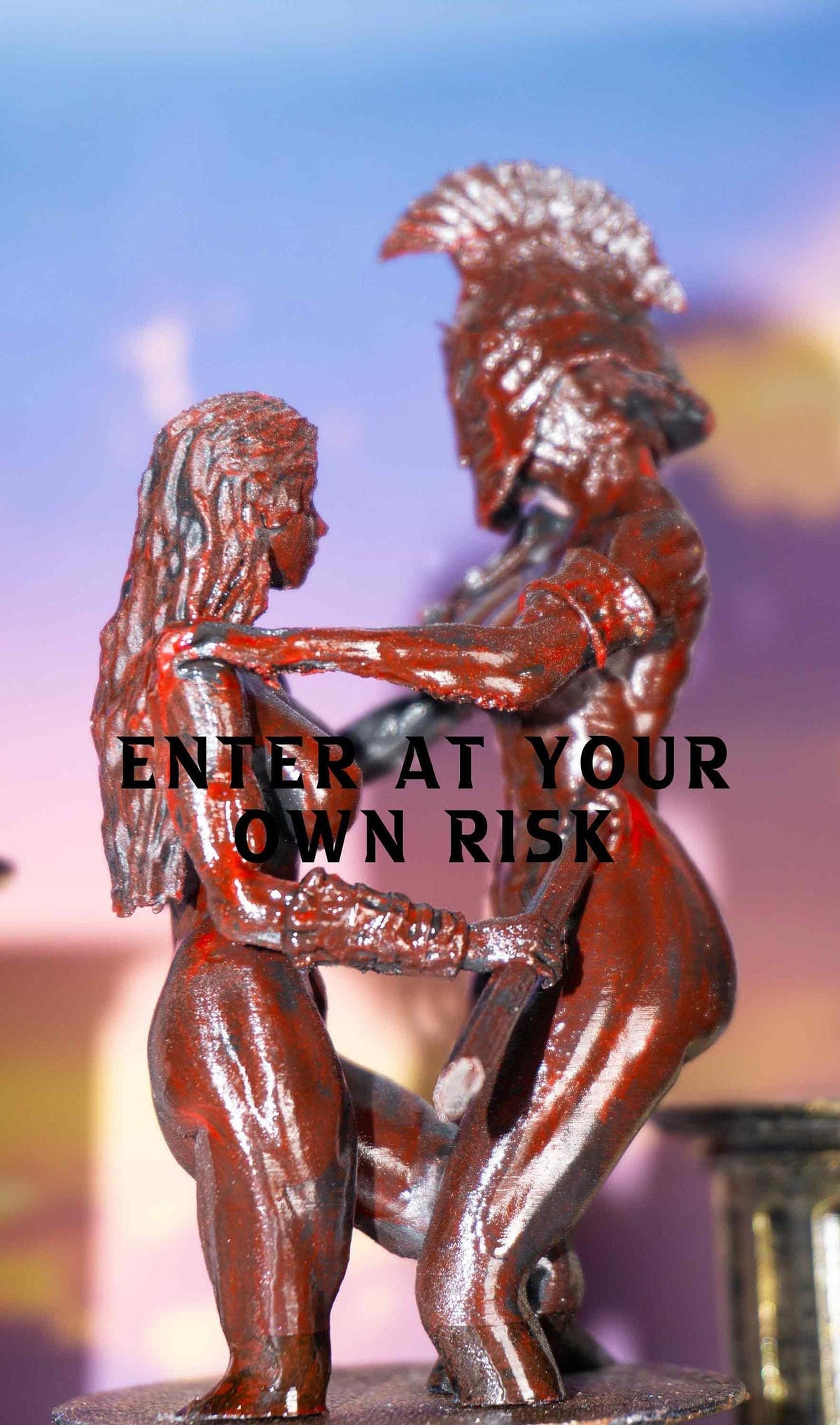 Female Gladiator Sculpture, Two Females Statue By Night Moth Creations