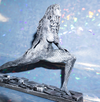 Female Yoga Figurine, Lizard Pose Statue, 3D Printed PLA