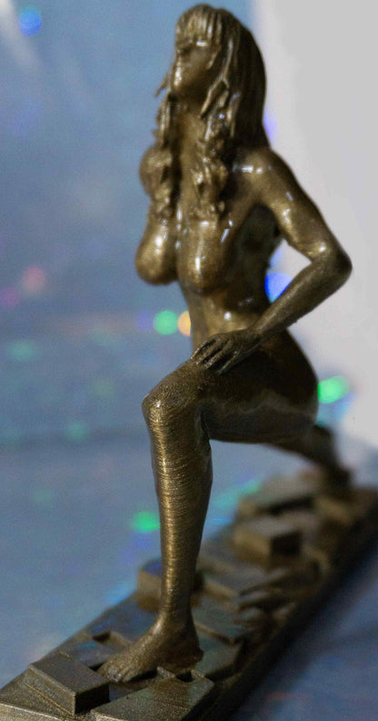 Female Yoga Figurine, Lizard Pose Statue, 3D Printed PLA