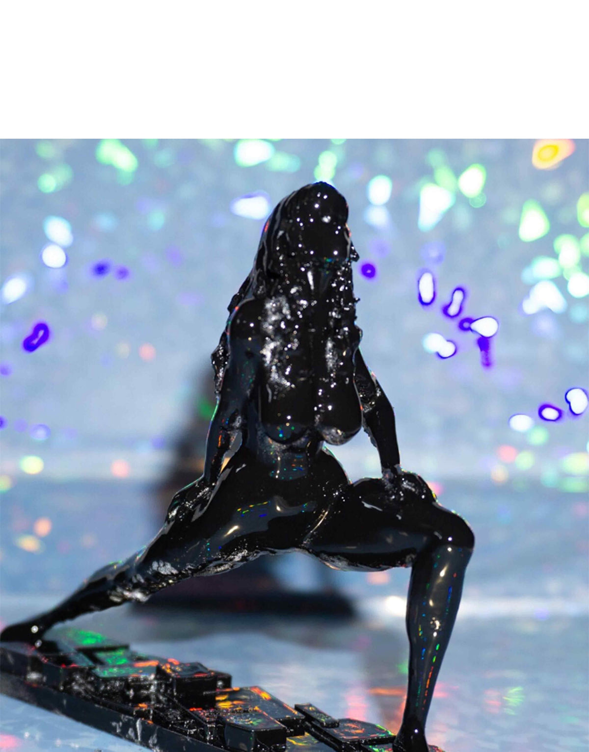 Female Yoga Figurine, Lizard Pose Statue, 3D Printed PLA