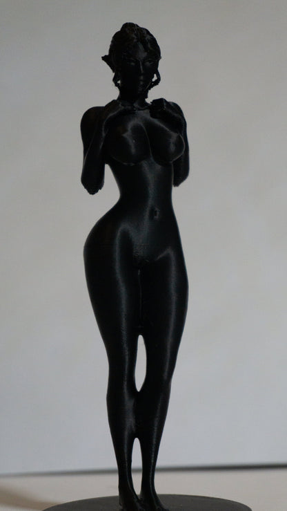 Elf Fantasy Figurine, Female Statue, 3D Printed PLA