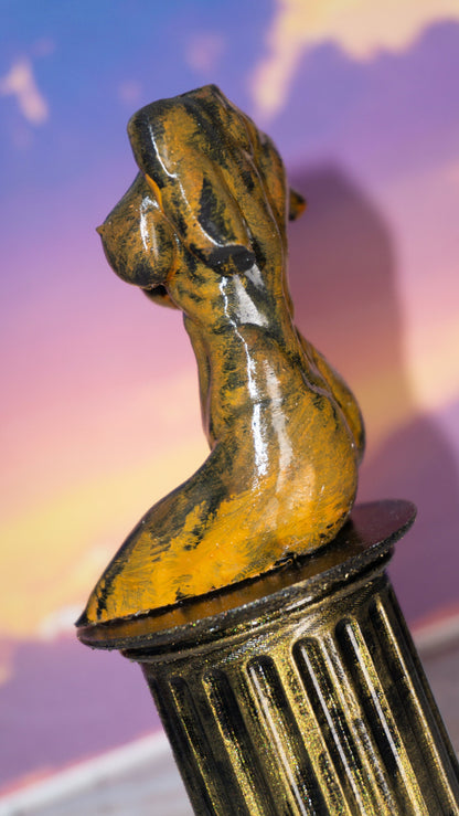 Female Sculpture Statue, 3D Printed Tabletop Decoration, Glossy Finish
