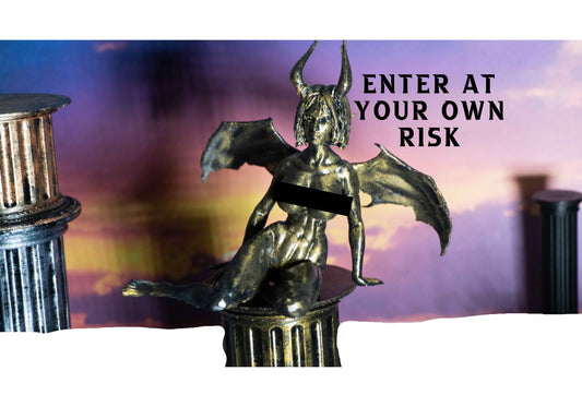 Demonic Succubus Statue, 3D Printed PLA Sculpture, Tabletop Decoration