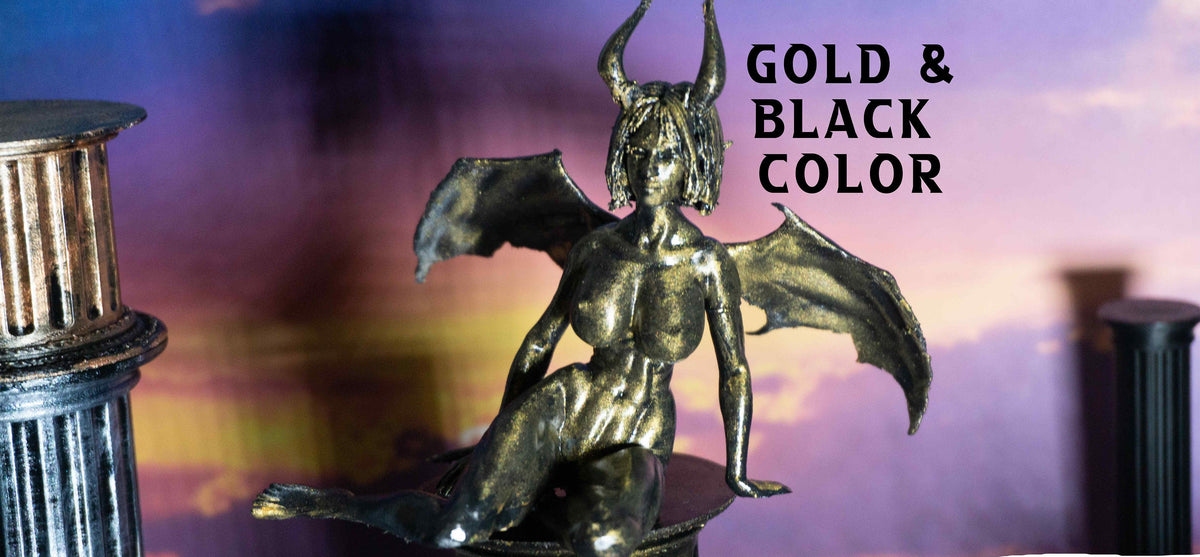 Demonic Succubus Statue, 3D Printed PLA Sculpture, Tabletop Decoration