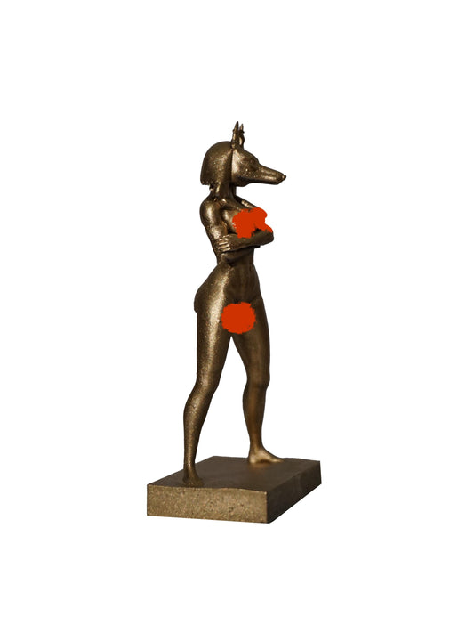 Egyptian Anubis-Inspired Goddess Figurine