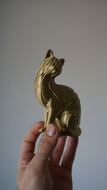 Cheshire Cat Figurine: 3D Printed Smiling Kitty Sculpture