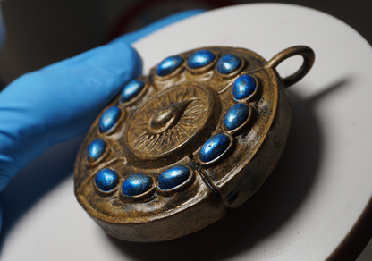 Cerulean amber Talisman 2 Jewelry piece