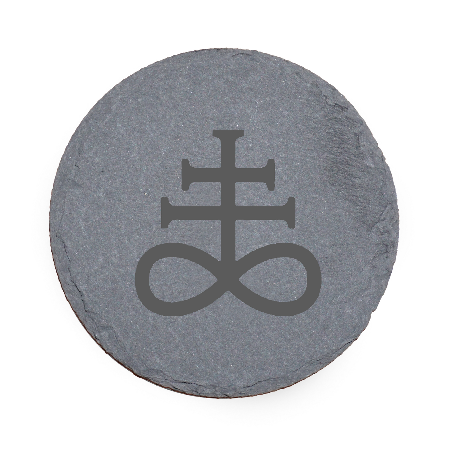 Leviathan Sign Slate Coaster Anti Slip Legs Laser Engraved