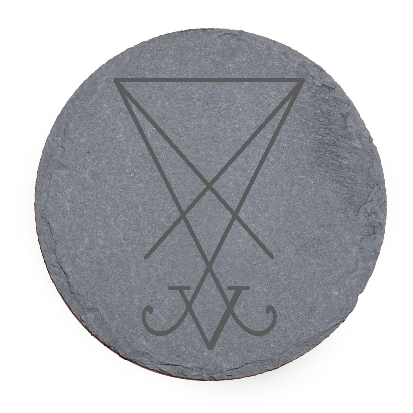 Lucifer Slate Coaster Anti Slip Legs Laser Engraved