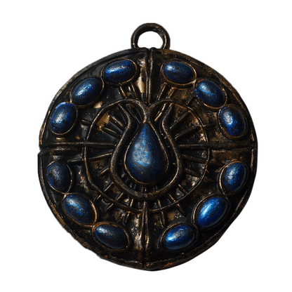 Cerulean amber Talisman 3 Jewelry piece