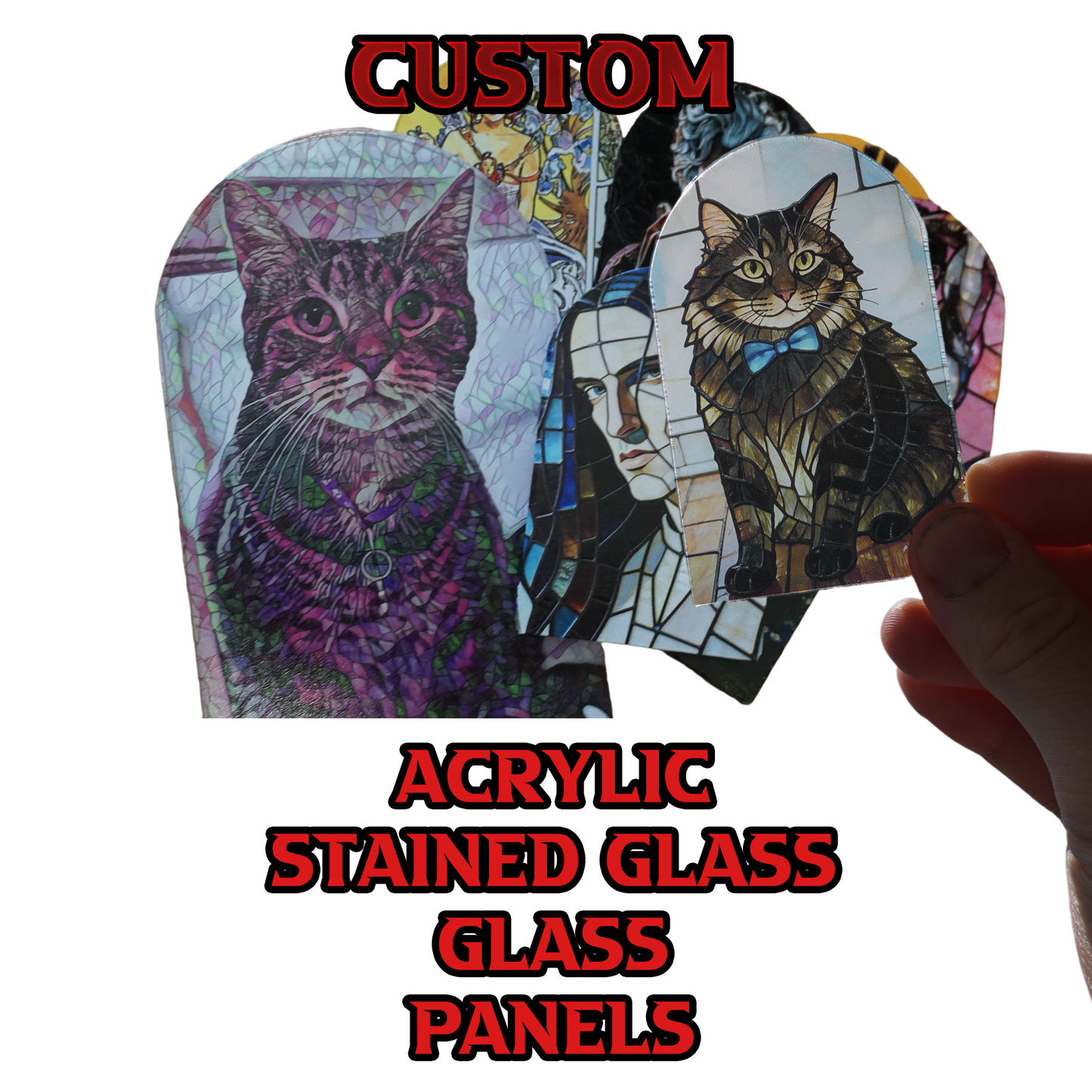 Custom Acrylic stained Glass styled Panel Suncatcher